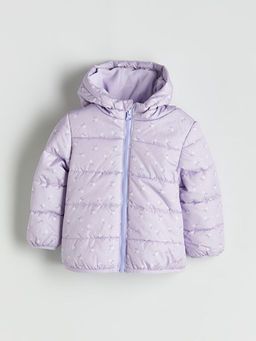 Kap??onlu Uzun Kollu K?z ?ocuk ?i?me Mont