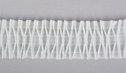 Лента шторная 60мм сборка ромбик арт.П-327К цв.белый уп.50м