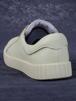 05-PDA175-2 YELLOW Кроссовки женские (натуральная кожа) - Фабричный китай фото 4