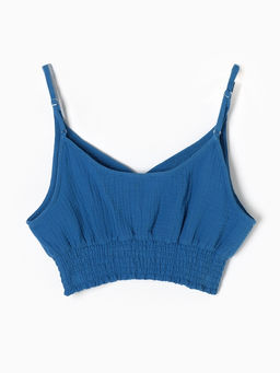Топ укороченный женский MIST Muslin размер 46 (L), синий