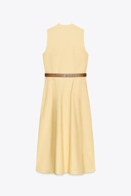 POPLIN MIDI DRESS WITH BELT - Zara фото 9