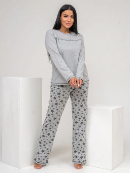 Пижама женская, цвет серый