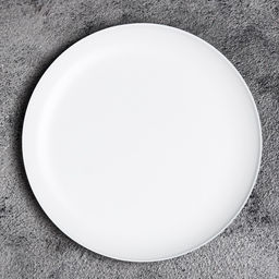 Подсвечник плоский «Чашка», металл, 22.5×1.6 см, белый