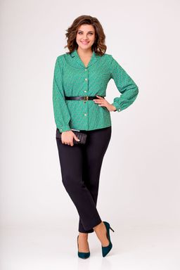 Блуза Swallow 803.2 черный+серебряный узор фото 497