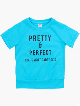 Футболка с принтом для девочки UD 0735 голубой - Mini maxi фото 4