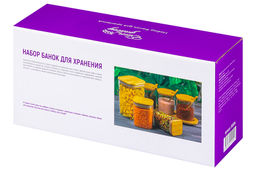 Набор банок для специй Elan Gallery Crystal Glass 3 шт 450 мл с ложкой фото 27