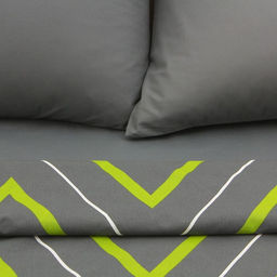 Постельное бельё Этель 2 сп Зелёно-серые зигзаги 175х215, 200х220, 70х70-2 шт  фото 9