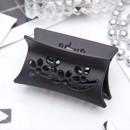 Цена за 12 шт. Крабик для волос «Ночка», цветы, 6.8 см, матовый и глянец, МИКС