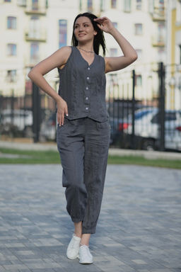 Жилет 100% лен - Новый лен фото 2