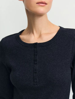 Лонгслив с застежкой на груди / Zarina  фото 7