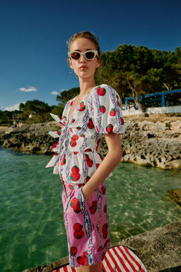 BERMUDA ESTAMPADA PINZAS / Multicolor - Zara фото 4