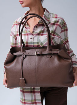 Кожаная сумка Daniela DBR 31375 коричневый какао  фото 3