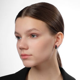 Цена за 3 шт. Серьги кольца чёрные QF Нео, d=1.4 см  фото 3