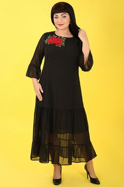 Платье черное длинное нарядное - Almond фото 2