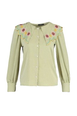 TRENDYOLMILLA Yesil Nak?s Detayl? Gofre Kumas Regular Normal Kal?p Dokuma Gomlek TWOSS21GO0232  фото 6