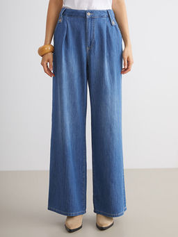 Wideleg Kad?n Jean Pantolon