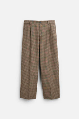 CHECK TROUSERS WITH PLEATS - Zara фото 6