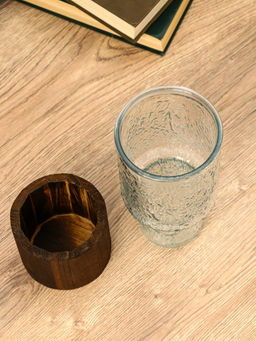 Ваза «Лесли», размытость, 20×10 см, стекло, прозрачная