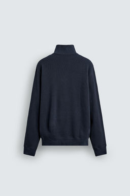 WAFFLE-KNIT TEXTURED SWEATSHIRT - Zara фото 7