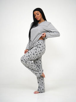 Пижама женская, цвет серый