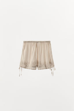 EMBROIDERED BEADED SHORTS - Zara фото 3