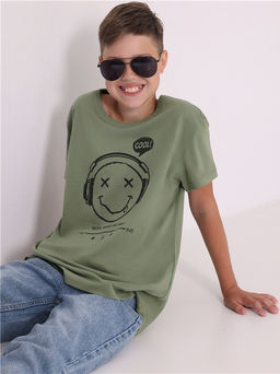 Футболка Апрель хлопок оливковый  фото 3