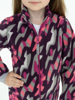 Купить комбинезон детский лиловый абстракция 279(ш) прямая молния (104, 56)