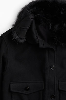 Cazadora de sarga con cuello efecto pelo - H&m фото 7