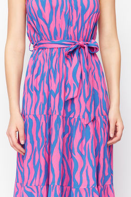 Fusya Animal Shift Boyundan Baglamal? Halter Yaka Shally Maxi Dokuma Elbise TWOSS24EL00872