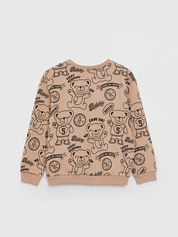 Bisiklet Yaka Bask?l? Uzun Kollu K?z ?ocuk Sweatshirt - Waikiki фото 2