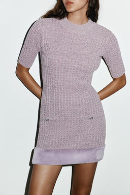 TEXTURED FAUX FUR DRESS - Zara фото 2