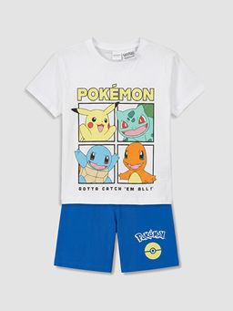 Pok?mon Bask?l? Erkek ?ocuk ?ortlu Pijama Tak?m?