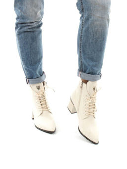 01-PCG270-2 LT.BEIGE Ботинки демисезонные женские (натуральная кожа, байка)