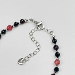 Браслет "Стихия Огонь" из Граната, Шпинели и Клубничного кварца 16,5 см +