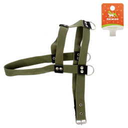 Шлейка брезентовая Ездовая №1, 3,6 см, обхват шеи 80 см, обхват груди 80-92 см