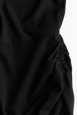 Vestido drapeado de un hombro - H&m фото 5