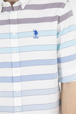 U. S. Polo Assn / Мужская синяя рубашка с длинным рукавом - U.s. polo assn фото 14