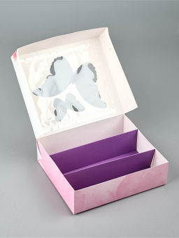 Цена за 5 шт. Кондитерская упаковка для макарун с окном, Самой нежной, 16.5?19?5.5 см