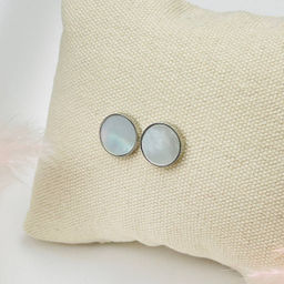 Серьги-пусеты с Перламутром - Радуга самоцветов фото 2