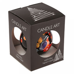 Елочная игрушка шар стеклянная д9,5см, черный, ручная художественная роспись, подарочная упаковка (Россия) - Домашняя Мода фото 4