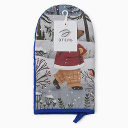 Варежка - прихватка «Этель» Forest bear 15×28 см, саржа, 100% хлопок, ватин 250 г/м²