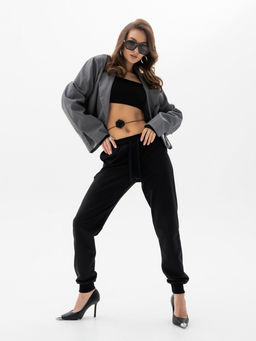 Брюки футер 2-х нитка,черные - Binita фото 9