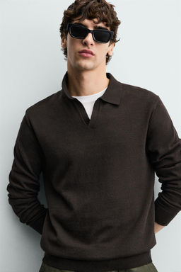 POLO PUNTO REGULAR FIT / Chocolate - Zara фото 5