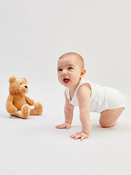 Bisiklet Yaka Basic Erkek Bebek ??t??tl? Bodysuit