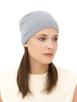 Шапка из кашемира 04132 серо-голубая