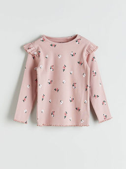 Bisiklet Yaka Bask?l? K?z Bebek Pijama Tak?m