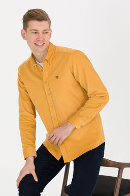 U. S. Polo Assn Мужская шафрановая рубашка с длинным рукавом - U.s. polo assn фото 14