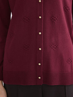 Bisiklet Yaka Kendinden Desenli Kad?n Triko H?rka