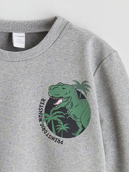 Bask?l? Erkek ?ocuk Sweatshirt ve E?ofman Alt?