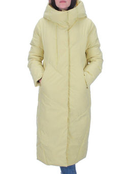 22339 YELLOW Пальто стеганое зимнее женское (200 гр. холлофайбера) - Фабричный китай фото 2